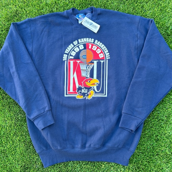 Fruit of the Loom Sweaters Vintage 998 Ku Kansas Jayhawks College